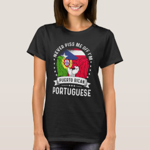 Camiseta Bandera de Puerto Rico Portugal Orgullo del Humor