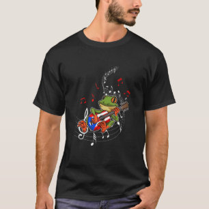 Camiseta Bandera de Puerto Rico Rana Coqui toca guitarra Pu