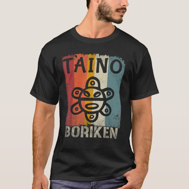Camiseta Bandera de Puerto Rico Taino Boricua Soud Puertorr (Anverso)