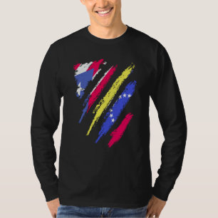 Camiseta Bandera de Puerto Rico Venezuela Crece Patriota Pa