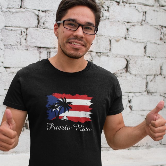 Camiseta Bandera de Puerto Rico vintage Coqui Boricua (Vintage Puerto Rico Flag Coqui Boricua T-Shirt)