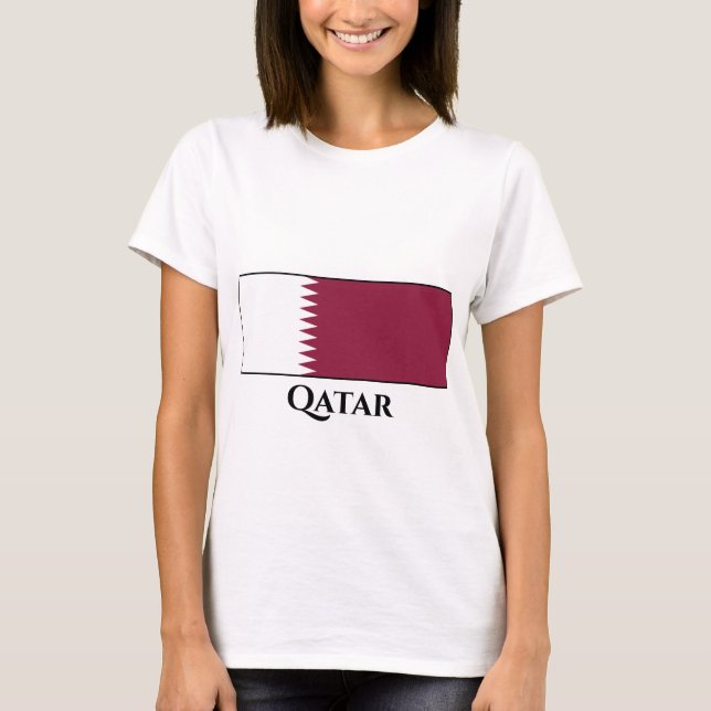 Camiseta Bandera de Qatar (Anverso)