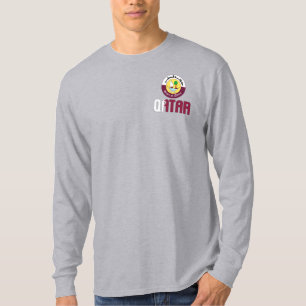 Camiseta Bandera de Qatar y Patriótico del Escudo de Armas
