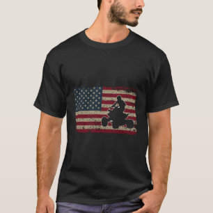 Camiseta Bandera de Quad Biker America I Atv Four Wheeler Q