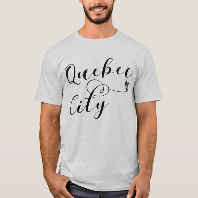 Camiseta Bandera De Quebec En El Corazón (Anverso)