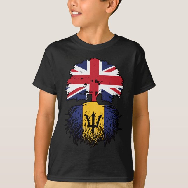 Camiseta Bandera de raíces británicas de árboles británicos (Anverso)