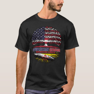 Camiseta Bandera de raíces de árbol estadounidense bruneano