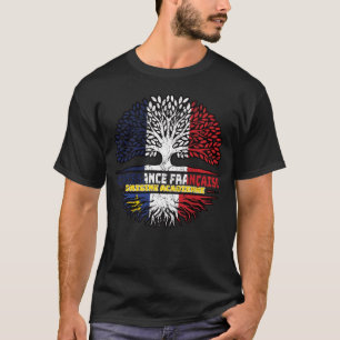 Camiseta Bandera de raíces de árbol francés Acadia Acadian