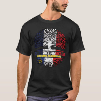 Camiseta Bandera de raíces de árbol francés Acadia Acadian