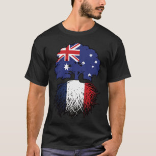 Camiseta Bandera de raíces de árbol franco-australiano en A