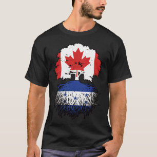 Camiseta Bandera de raíces de árbol hondureño canadiense en