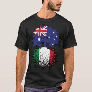 Camiseta Bandera de raíces de árboles australianos italiano
