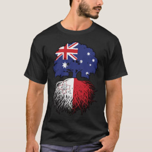 Camiseta Bandera de raíces de árboles australianos malteses