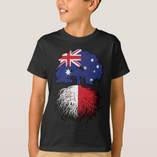 Camiseta Bandera de raíces de árboles australianos malteses