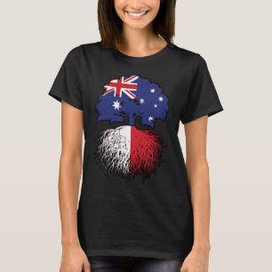 Camiseta Bandera de raíces de árboles australianos malteses