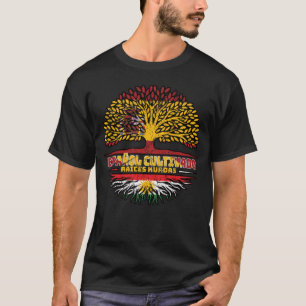 Camiseta Bandera de raíces de árboles españoles kurdos de K