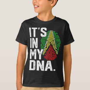 Camiseta bandera de raíces de Guyana gráfico de huella dact
