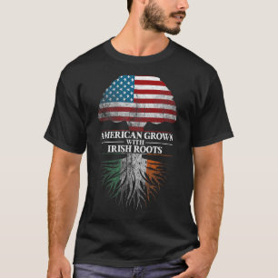 Camiseta Bandera de raíces irlandesas cultivadas en Estados