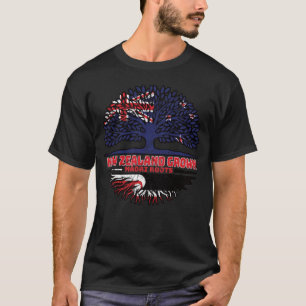 Camiseta Bandera de raíces maoríes neozelandesas de árbol d