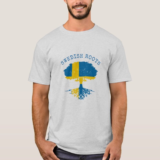 Camiseta Bandera de raíces suecas (Anverso)
