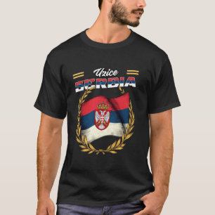Camiseta Bandera de recuerdo de Uzice Serbia Srbija