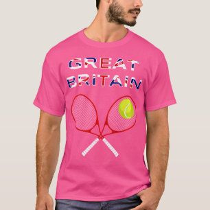 Camiseta Bandera De Reino Unido Racket Ball Ventilador De G
