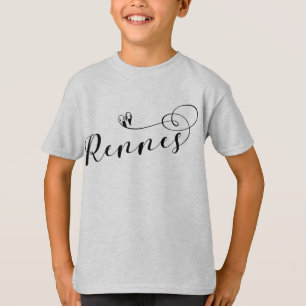 Camiseta Bandera de Rennes en el corazón, Roazhon Bretaña