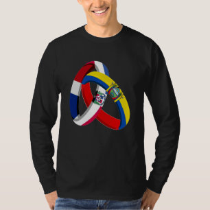 Camiseta Bandera de República Dominicana Anillo de Ecuador 