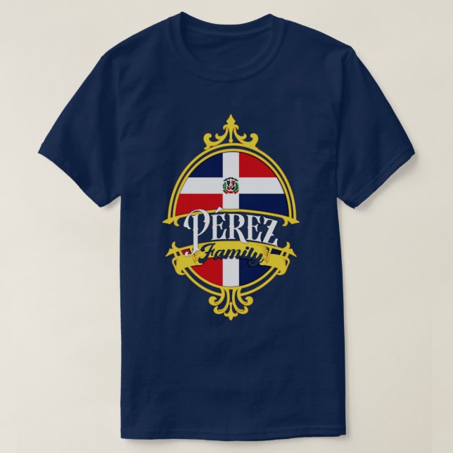Camiseta Bandera de República Dominicana de la Familia Pere (Diseño del anverso)