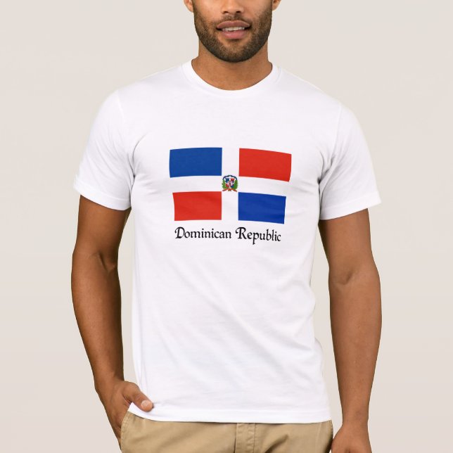 Camiseta Bandera de República Dominicana, diseño personaliz (Anverso)