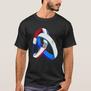 Camiseta Bandera de República Dominicana Nicaragua Anillo M
