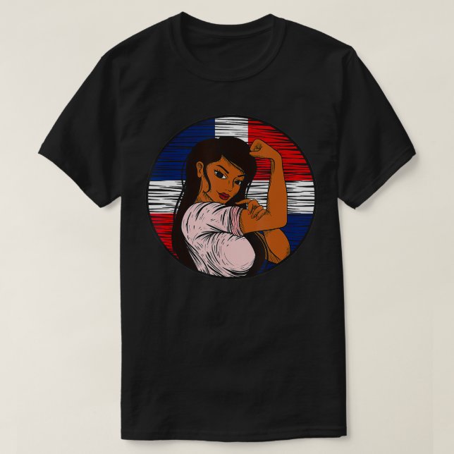 Camiseta Bandera de República Dominicana orgullosa dominica (Diseño del anverso)