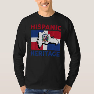 Camiseta Bandera de República Dominicana Patrimonio Hispano
