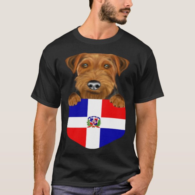 Camiseta Bandera de República Dominicana, Perro Terrible De (Anverso)
