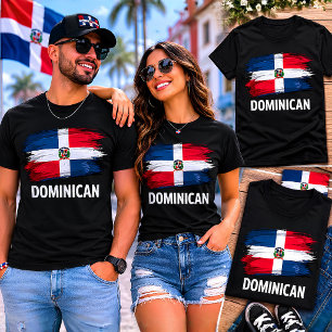 Camiseta Bandera de República Dominicana Pincelada Dominica