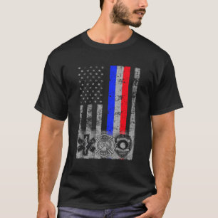 Camiseta Bandera de respuesta inicial de la policía de bomb