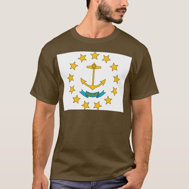 Camiseta Bandera de Rhode Island (Anverso)