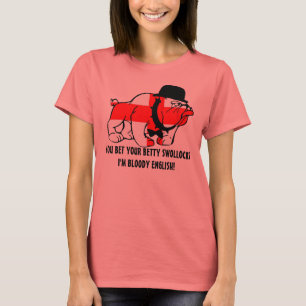 Camiseta Bandera de rima inglesa del inglés del argot