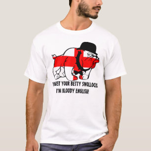 Camiseta Bandera de rima inglesa del inglés del argot