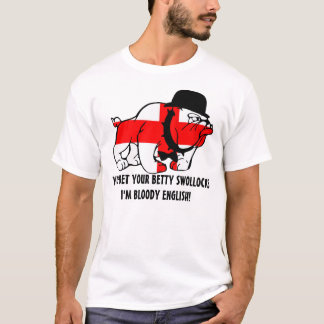 Camiseta Bandera de rima inglesa del inglés del argot