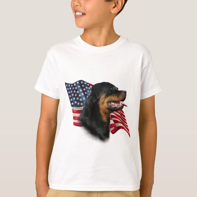 Camiseta Bandera de Rottweiler (Anverso)