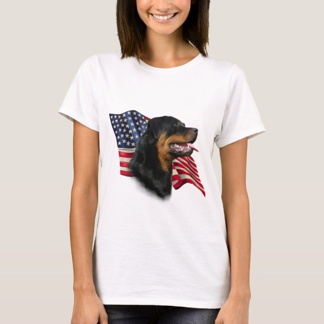 Camiseta Bandera de Rottweiler (Anverso)