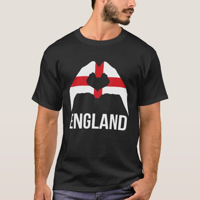 Camiseta Bandera de Rótulo de amor de Inglaterra (Anverso)