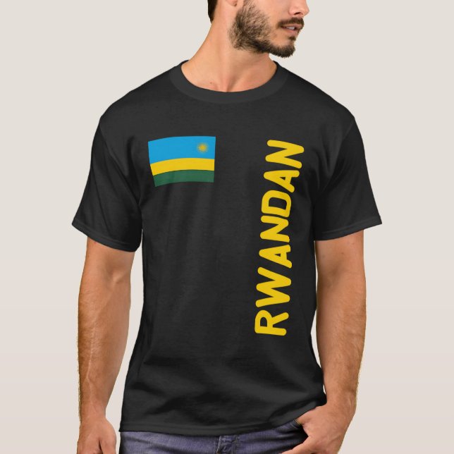 Camiseta Bandera De Ruanda Y Raíces De Ruanda (Anverso)