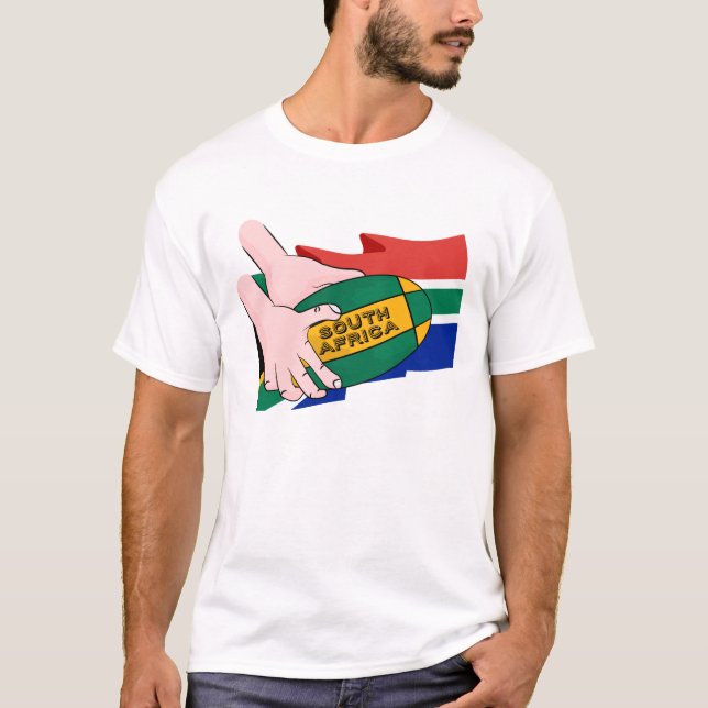 Camiseta Bandera de rugby de Sudáfrica (Anverso)