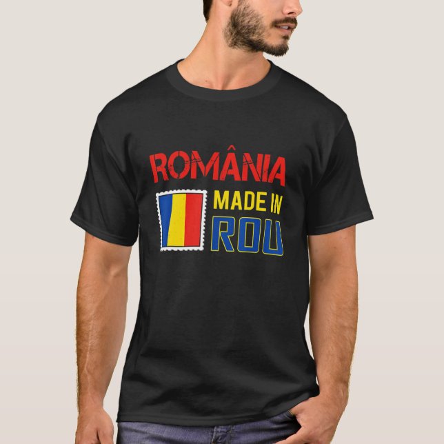 Camiseta Bandera De Rumania Rumana (Anverso)