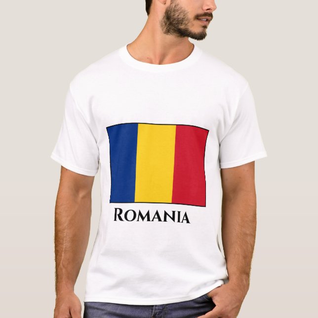 Camiseta Bandera de Rumania (rumana) (Anverso)