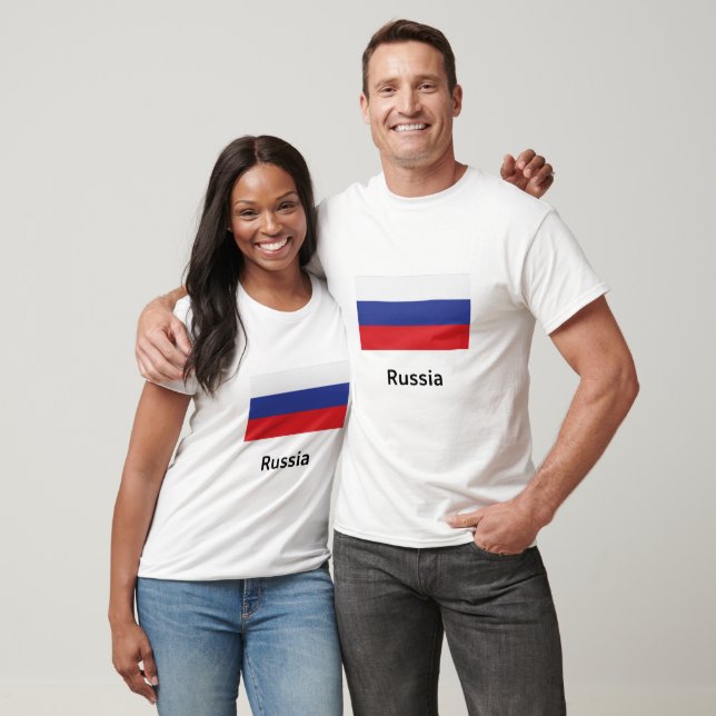 Camiseta Bandera de Rusia (Unisexo)