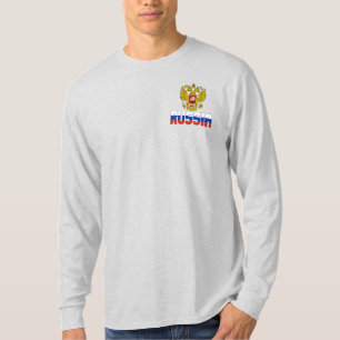 Camiseta Bandera de Rusia y patriota del escudo de armas