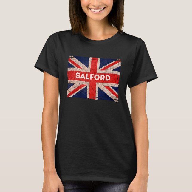 Camiseta Bandera De Salford Música Manchester Nacido Y Bred (Anverso)